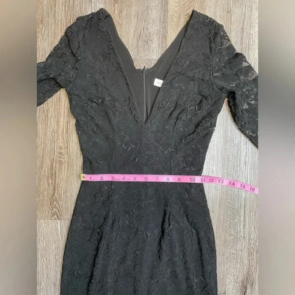 Dress The Population Erica Black Lace Mini Dress Size Small